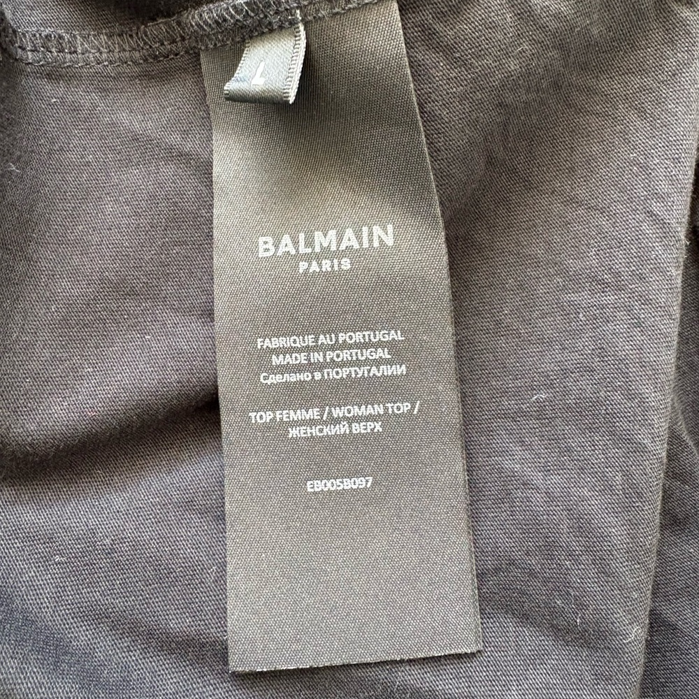 NWOT Balmain Cotton Logo Graphic Tank - Picture 9 of 10